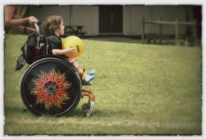 Dominic with his one to one at sports day