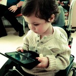 Dominic in a hospital waiting room