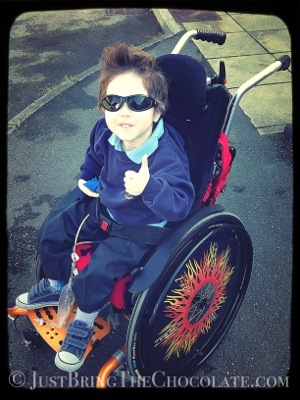 Dominic Blower in an ottobock bravo racer wheelchair