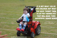 Dominic power wheelchair sports day quote