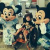 DOminic at Great Ormond street hospital with mickey mouse and Minnie Mouse
